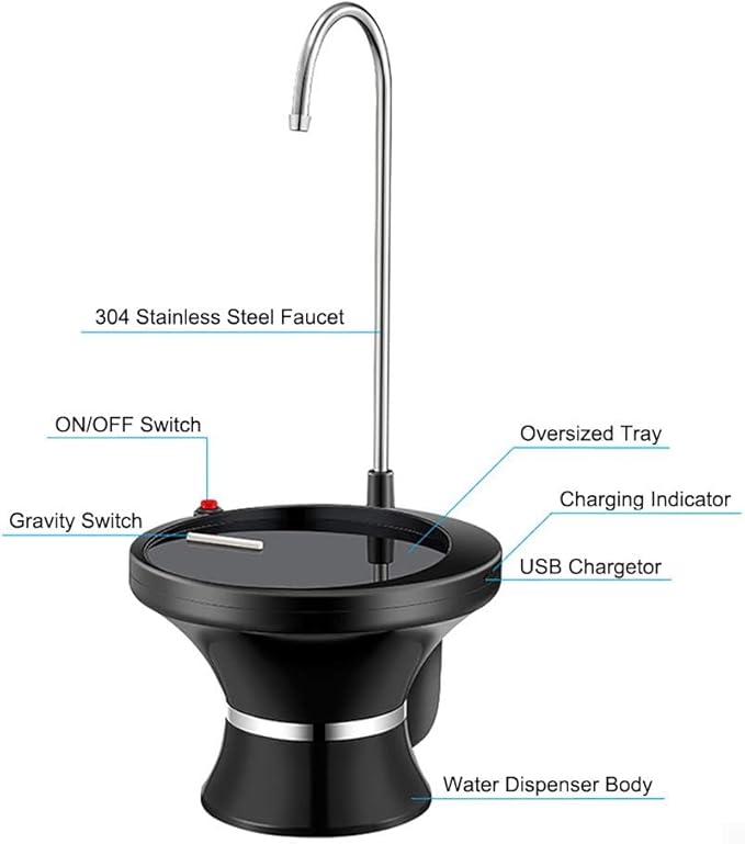 Automatic Electric Drinking Water Bottle Pump  مضخة مياه كهربائية أوتوماتيكية لزجاجات الشرب