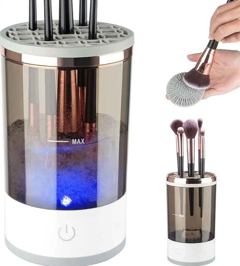 Automatic Multi Brush Cleaner – Fast & Effortless Brush Cleaning جهاز تنظيف الفرش الأوتوماتيكي متعدد الاستخدامات – تنظيف سريع وسهل للفرش