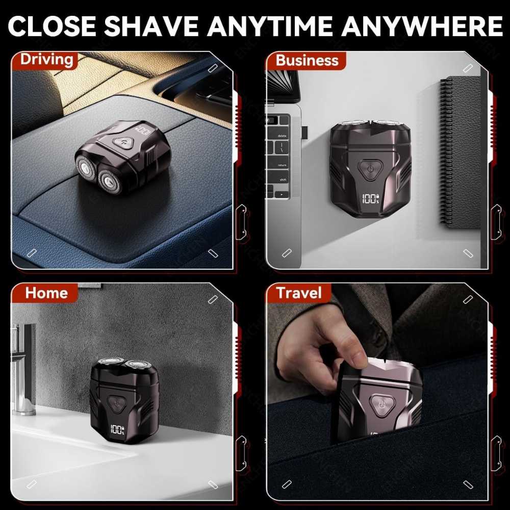 Portable Electric Shaver with Display | ماكينة حلاقة كهربائية محمولة مع شاشة