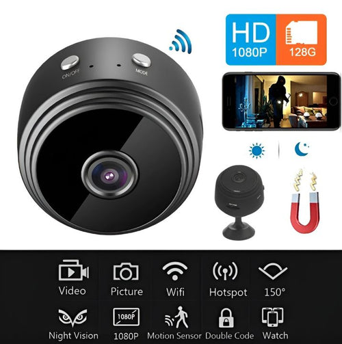 A9 Mini Wireless Security Camera – Compact HD Monitoring Camera كاميرا المراقبة اللاسلكية الصغيرة A9 – كاميرا مراقبة مدمجة عالية الدقة