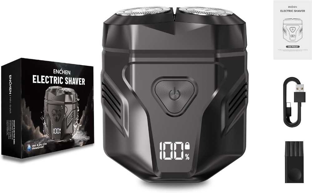 Waterproof Rechargeable Portable Shaver with Multi-Functional Display – Smooth & Smart Grooming ماكينة حلاقة محمولة مقاومة للماء وقابلة للشحن مع شاشة متعددة الوظائف – حلاقة ذكية وناعمة