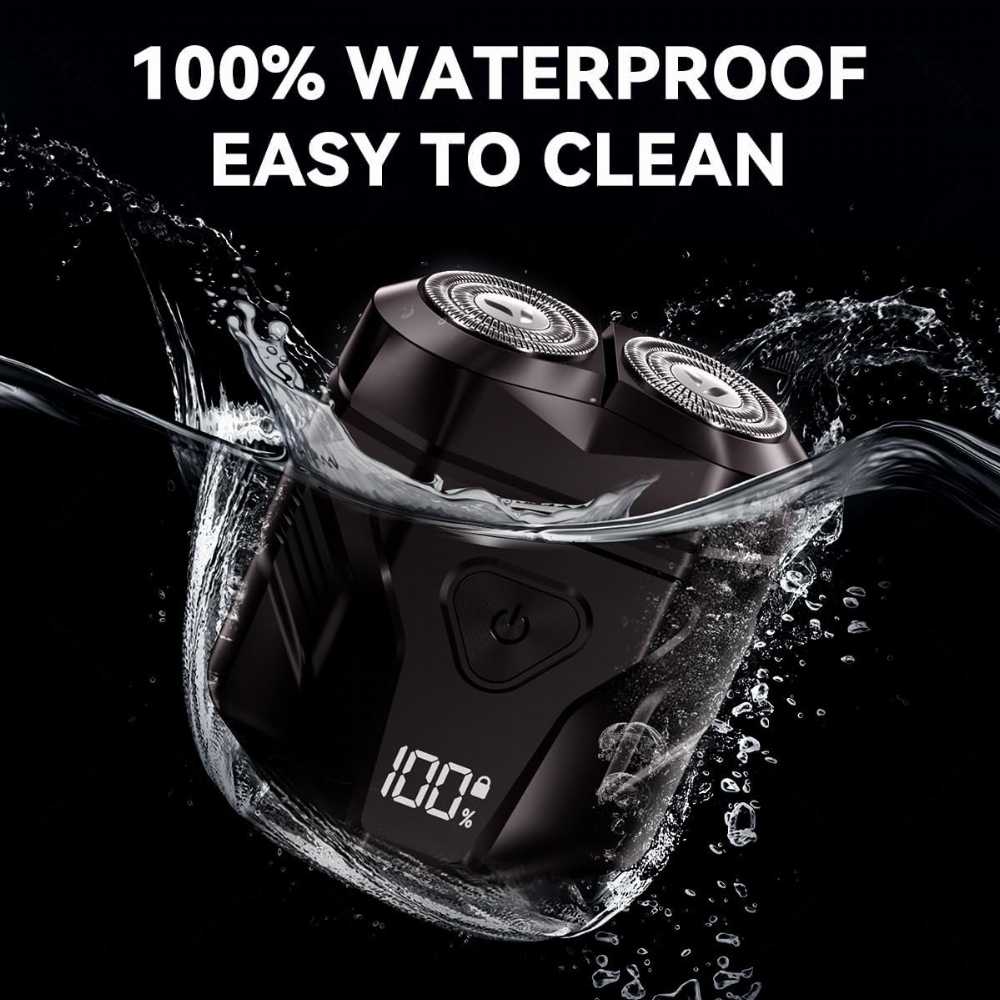 Waterproof Rechargeable Portable Shaver with Multi-Functional Display – Smooth & Smart Grooming ماكينة حلاقة محمولة مقاومة للماء وقابلة للشحن مع شاشة متعددة الوظائف – حلاقة ذكية وناعمة